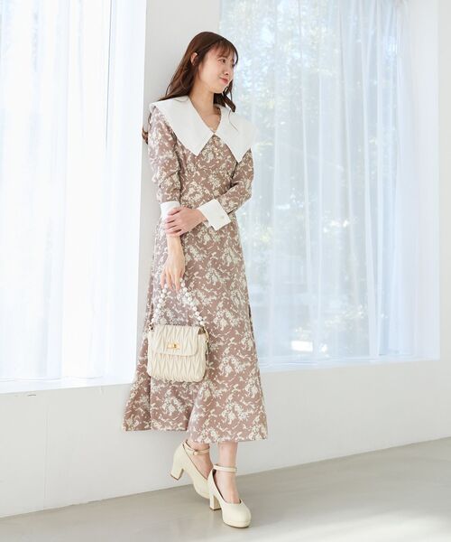 「MAJESTIC LEGON」 長袖ワンピース MEDIUM ブラック系その他 レディース_画像2
