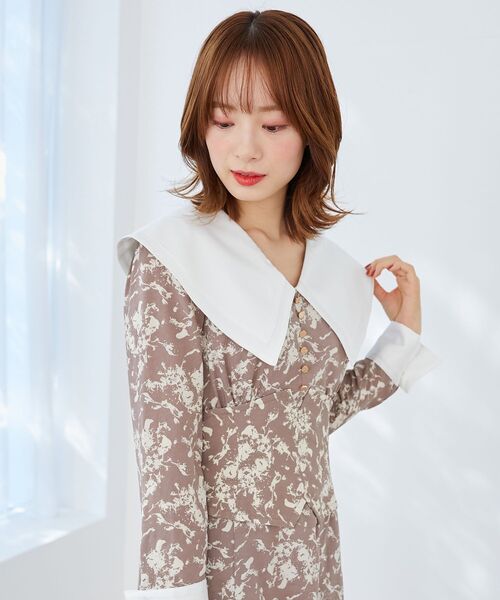 「MAJESTIC LEGON」 長袖ワンピース MEDIUM ブラック系その他 レディース_画像9