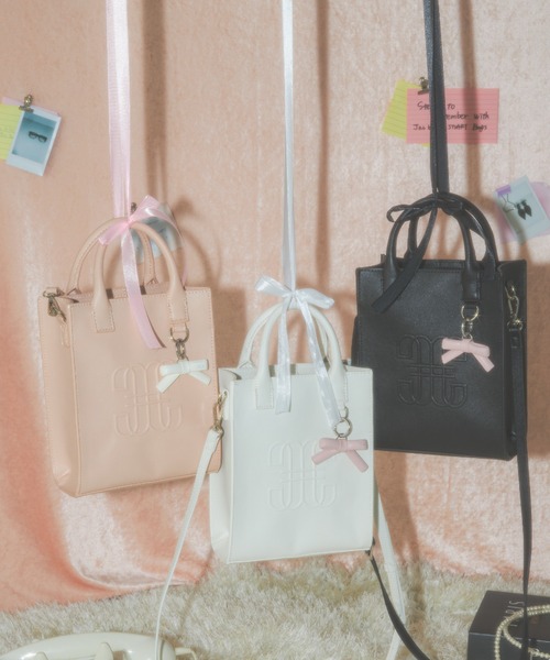 レザーロゴミニトートバッグ ショルダーストラップ付き JILL by JILL STUART（ジルバイジルスチュアート） ショルダー