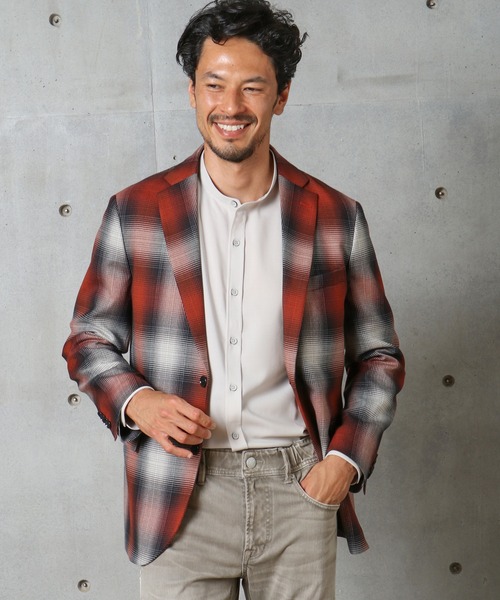 MEN'S BIGI ジャケット テーラードジャケット TWオンブレー