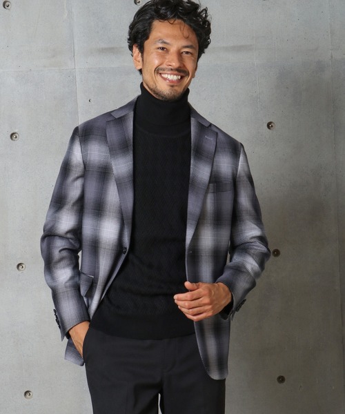 【未使用品】MEN'S BIGI テーラードジャケット　グレー メンズビギ】 未使用 ジャケット テーラードジャケット グレー
