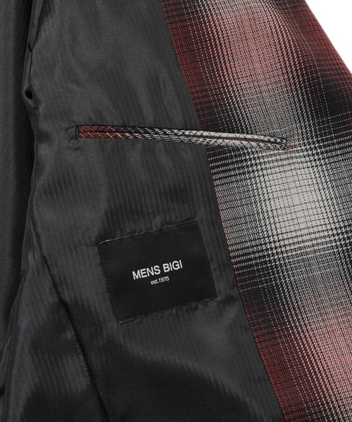 新品✨【MEN'S BIGI TOKYO】テーラードジャケット ブラック 04 レザー調ダンボールジャージスタンドカラージャケット｜メンズ