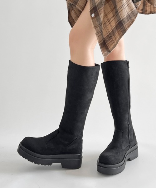 極美品】CLANE ボリュームソール ブーツ ジッパー ブラック 38 極美品