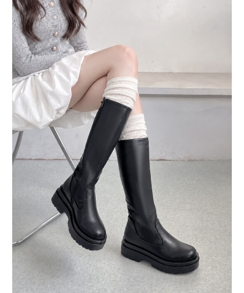 Shoes in Closet（シュークロ） ロング ブーツ 「#極軽」軽量厚底 2段