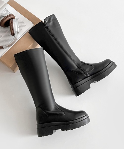 clifiton【おまとめ2点】長襦袢ピンクM＋ブーツ黒37サイズ 美脚 strech long boots(22.5 BLACK): シューズ｜PMbox P&M