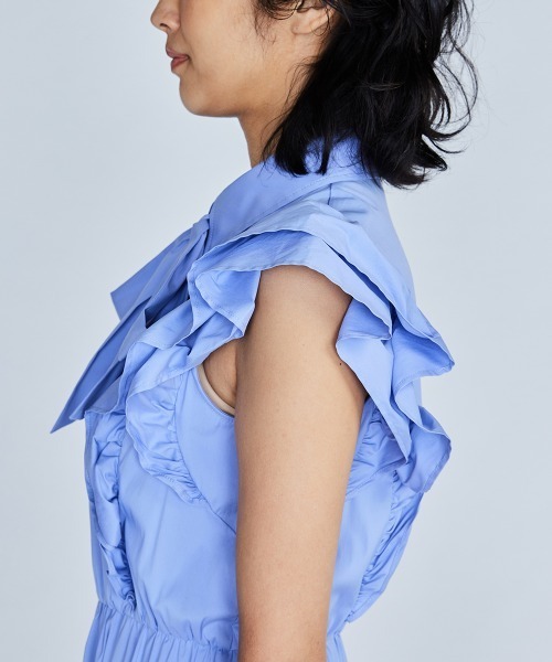 J347 美品 M ダブルスタンダードクロージング ひざ丈ワンピース レディース DOUBLE STANDARD CLOTHING（ダブルスタンダードクロージング