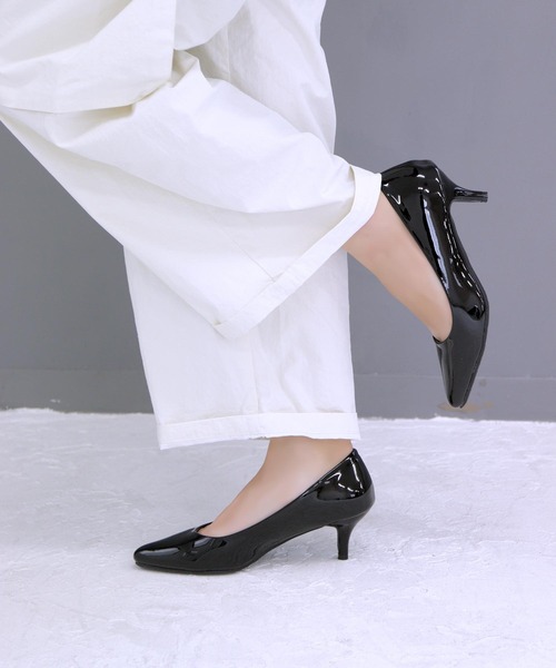 パンプス FOLIEFOLIAGE PUMPS Foliefoliage Suede Slingback Pump 90mm for Woman in Black