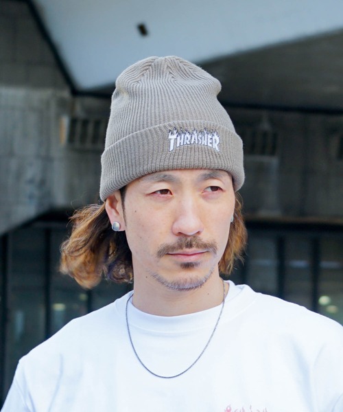 THRASHER（スラッシャー） ニット帽 ニットキャップ FLAME LOGO