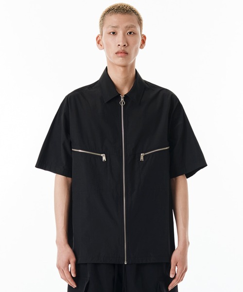 OYシャツ OY シャツ 「OY/オーワイ」 V ZIPPER POCKETS HALF SHIRTS/ZIP