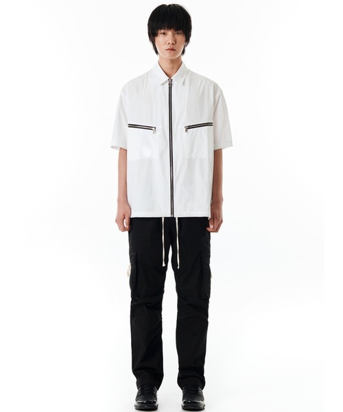 OY シャツ 「OY/オーワイ」 V ZIPPER POCKETS HALF SHIRTS/ZIP