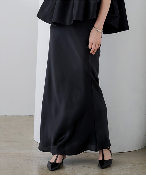 ur's（ユアーズ） スカート サテンマーメイドマキシスカート