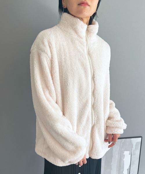 Jewelobe ブルゾン アウター もこもこジップアウター レディース