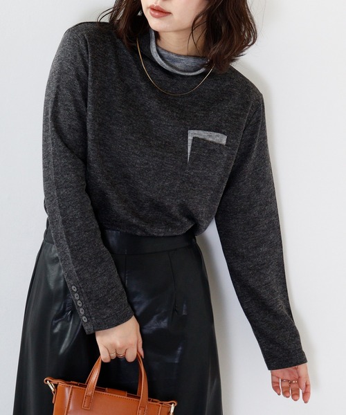 tシャツ BRODIAEA 配色Wポケットプルオーバー レディース