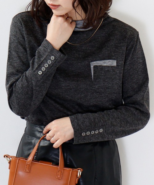 tシャツ BRODIAEA 配色Wポケットプルオーバー レディース tシャツ BRODIAEA 配色Wポケットプルオーバー レディース