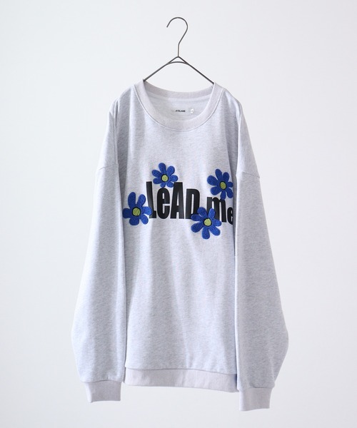 【SALE】SAINTLAURENTロゴ ルーズフィット スウェットトレーナー ATELANE トレーナー スウェット ルーズシルエット刺繍スウェット