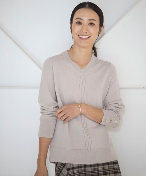 ニット セーター CLEAR LIGHT WOOL Vネック ニット レディース