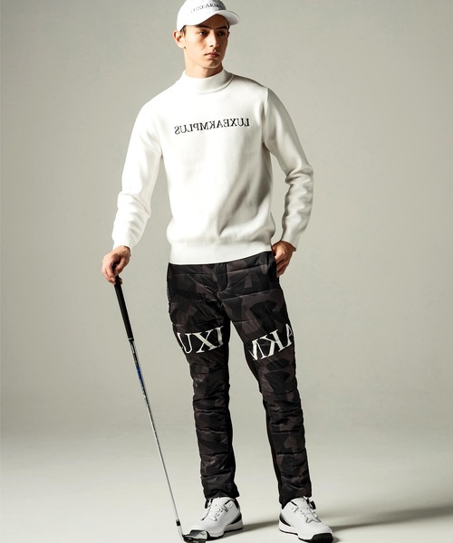 パンツ LUXEAKMPLUS(リュクスエイケイエムプラス)ゴルフ 中綿ロゴ