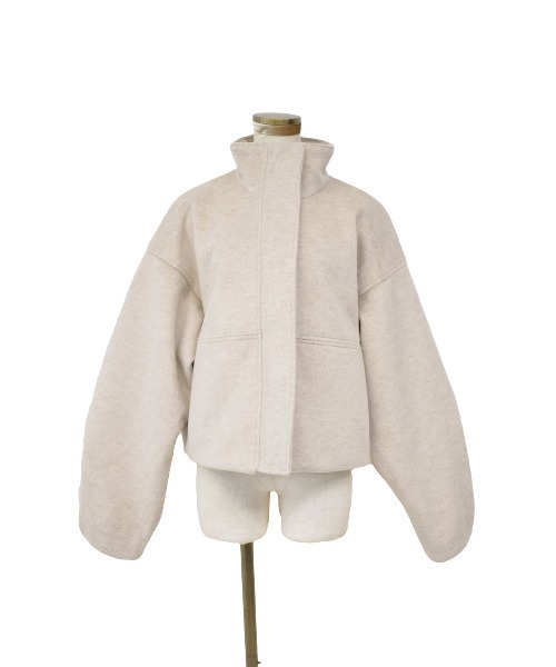 Reurie' ショートウールコート　アイボリー Reurie'（レウリィ） コート アウター 「HIT ITEM!」ダブルジップ