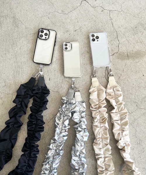 ゆうみ購入ページ(スマホショルダー、シュシュ) 楽天市場】APEGG スマホストラップ シュシュ フリルストラップ