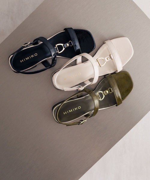 HIMIKO サンダル 「Made in Japan」ゴールドパーツフラット