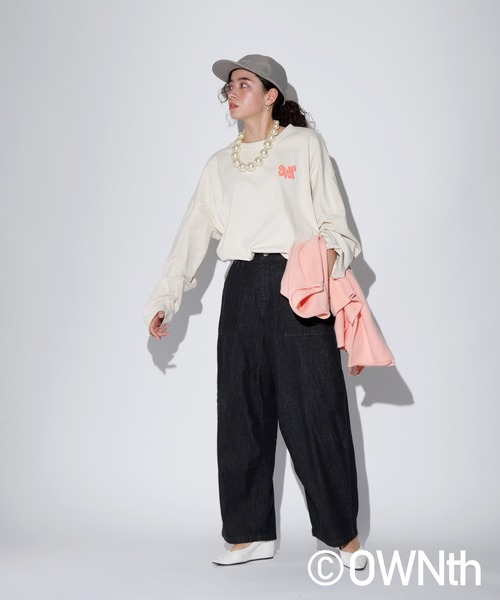 OWNth ジーンズ デニム デニムパンツ バック刺繍デニムバルーン