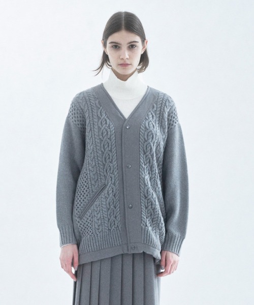 ZUCCa」 ニットカーディガン M size グレー レディース : 81413448  