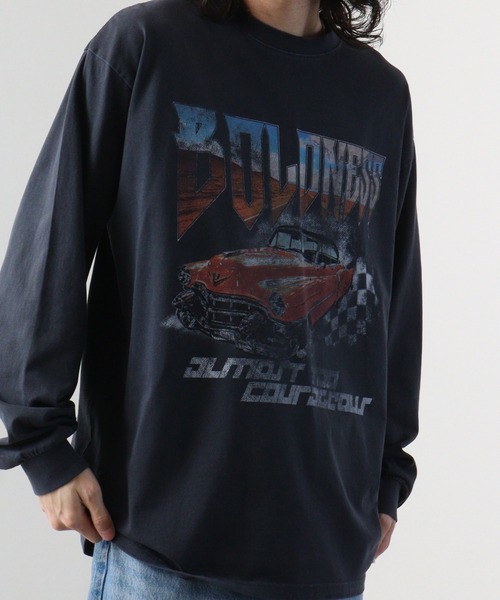 【新品・希少XL】24SS アンダーカバー ロンT グラフィックプリント バー＆シールドラグランロングスリーブTシャツ -ハーレー