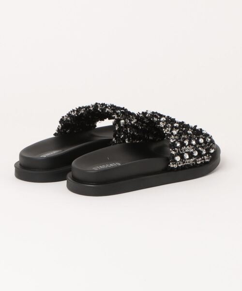 スタッカート（STACCATO）/ツイードMIXパールフラットサンダル STACCATO（スタッカート） サンダル ツイードMIXパールフラット