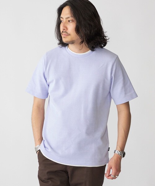 SHIPS（シップス） tシャツ SHIPS: フェイクレイヤード ピケ クルー