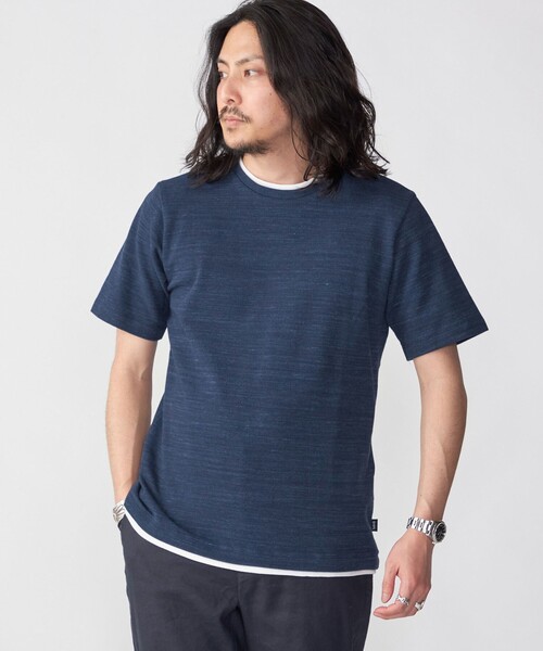 SHIPS（シップス） tシャツ SHIPS: フェイクレイヤード ピケ クルー