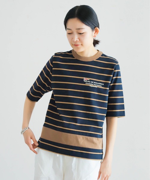 tシャツ サイロプレミアムボーダー　クルーネックP/O レディース tシャツ サイロプレミアムボーダー クルーネックP/O レディース
