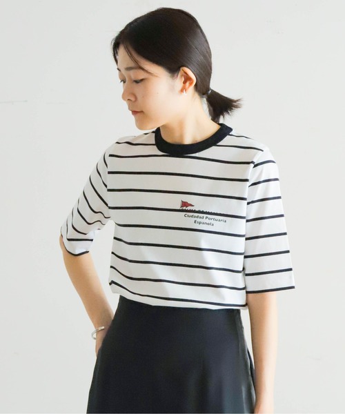 tシャツ サイロプレミアムボーダー　クルーネックP/O レディース