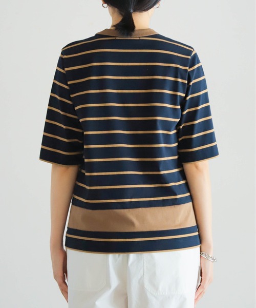 tシャツ サイロプレミアムボーダー ロングTシャツ レディース tシャツ サイロプレミアムボーダー クルーネックP/O レディース