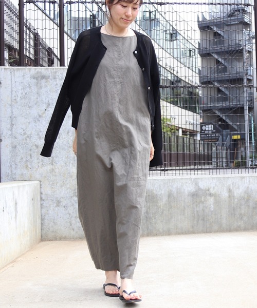Rouge vif la cleリネン 麻混ワンピース 麻混ノースリーブタックワンピース｜Rouge vif la cle