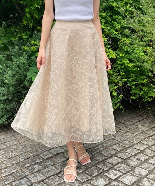 CELFORD」 フレアスカート 38 ベージュ レディース : 83027448  