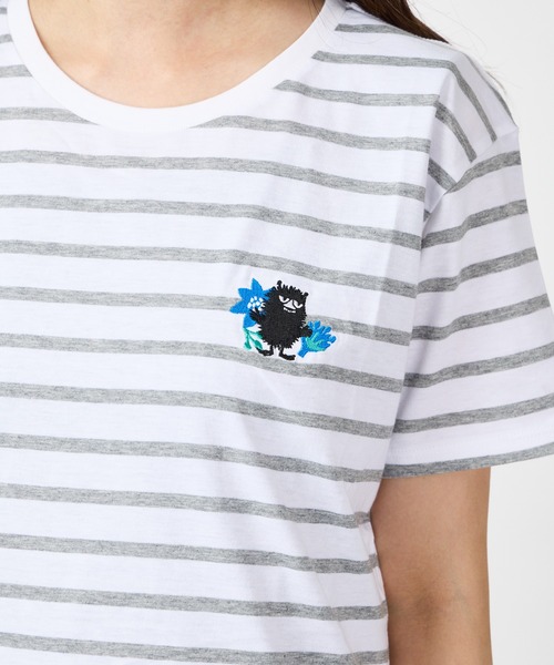 MOOMIN tシャツ / ムーミン ケサクッカ 刺繍 ボーダー TEE T