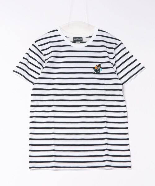 【ムーミン 】POLO T-シャツ ムーミン ニョロニョロ ポケット Tシャツ (ブラック) Mサイズ