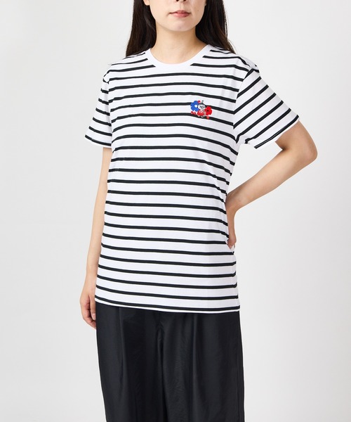 MOOMIN（ムーミン） tシャツ ケサクッカ 刺繍 ボーダー TEE Tシャツ