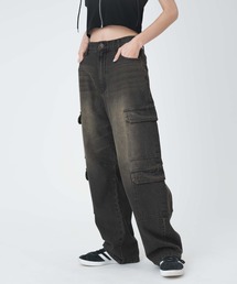 ジーンズ デニム デニムパンツ WEGO/ヴィンテージウォッシュデニムカーブカーゴパンツ レディース｜ZOZOTOWN Yahoo!店