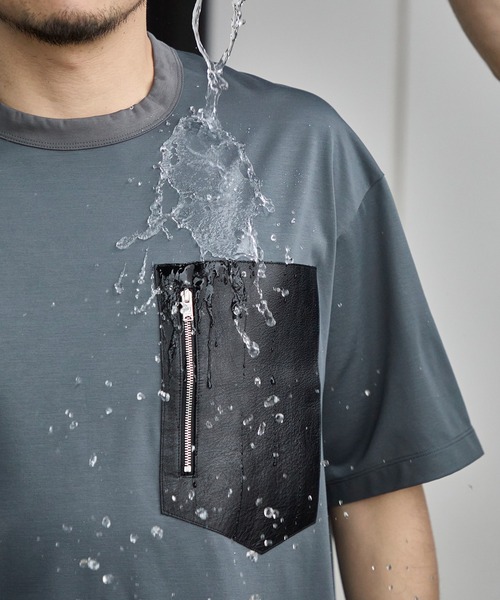 tシャツ もう汗(焦)らない汗染み，汚れ防止/ソロテックスレザー