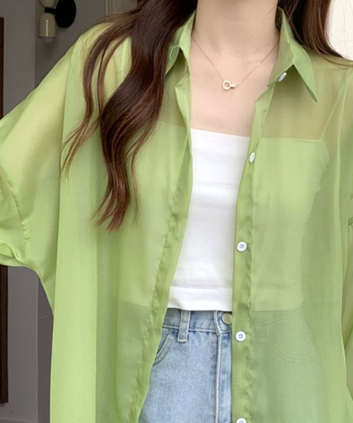 ブラウス シャツ Rimoa shirt リモアシャツ レディース REMUR ブラウス シャツ ゆるテロ感がかわいい。冷房対策にも