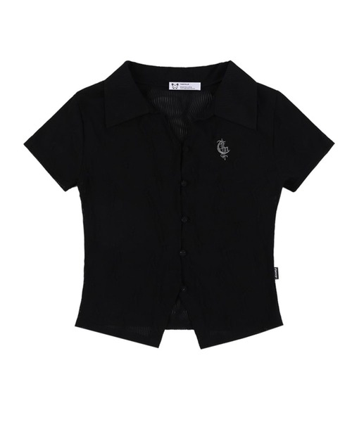 ブラウス シャツ NASTY FANCY CLUB／ウェーブクロップシャツ レディース FANCY CLUB ブラウス シャツ NASTY CLUB／ウェーブクロップ
