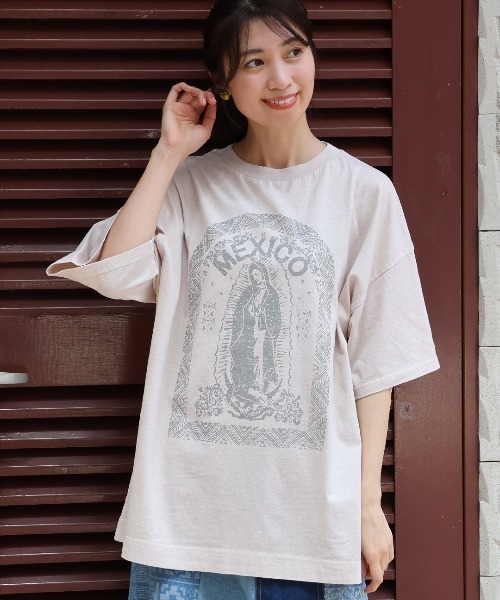 tシャツ ピグメントグアダプリントプルオーバー レディース