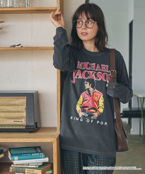 バンドTシャツ　ジョージャクソン　ブラックLサイズ 希少　フェード感有り セール】MICHAEL JACKSON PHOTO TEE by GOOD ROCK SPEED（T
