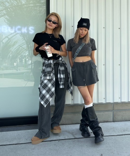 BLONDEY スカート 「インナー付き」ピグメントスウェットカーゴ