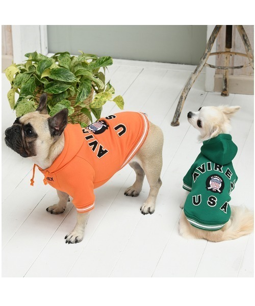 AVIREX（アヴィレックス） 犬 服 AVIREX/バーシティ―パーカー