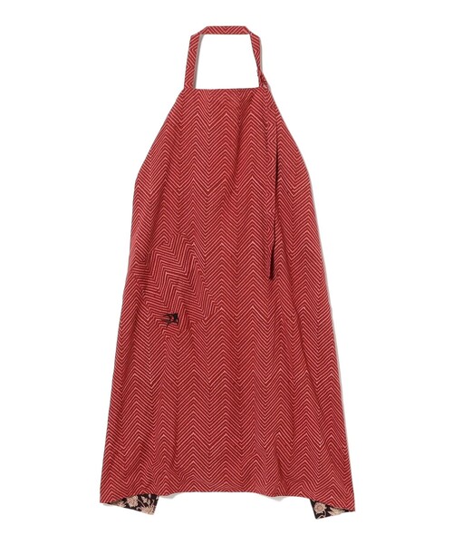 fennica（フェニカ） エプロン インドブロックプリント ツバメ刺繍