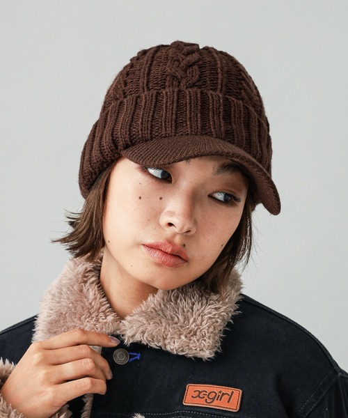 帽子 キャスケット an meets zakka レオパードフリースファー