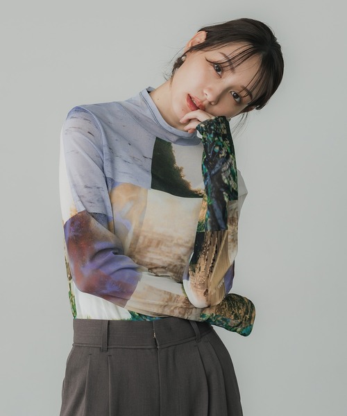 PUBLIC TOKYO tシャツ ノスタルジーシアーTOP レディース