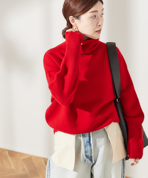 　TIDES ラムズウールタートルネックニット　アイボリー　34 ISLAND TIDES（アイランドタイド）の「【ISLAND TIDES/アイランド